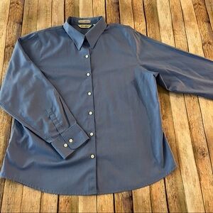 Eddie Bauer mens long sleeve button down dress shirt | size large